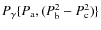 $P_{\gamma} \{P_{\rm a},(P_{\rm b}^2 - P_{\rm c}^2)\}$