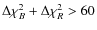 $\Delta \chi^2_B+\Delta \chi^2_R>60$
