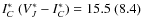 $I_C^*\ (V_J^*-I_C^*)=15.5\ (8.4)$