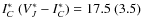$I_C^*\ (V_J^*-I_C^*)=17.5\ (3.5)$