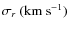 $\sigma_r\ \rm (km\ s^{-1})$