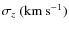 $\sigma_z\ \rm (km\ s^{-1})$