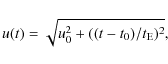 \begin{displaymath}
u(t)=\sqrt{u_0^2+((t-t_0)/t_{\rm E})^2},
\end{displaymath}