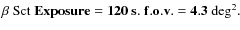$\bf\beta \ {\rm Sct} \ Exposure=120~s.\ f.o.v.=4.3~\rm deg^2.$