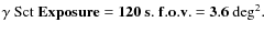 $\bf\gamma \ {\rm Sct} \ Exposure=120~s.\ f.o.v.=3.6~\rm deg^2.$