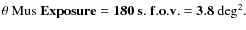 $\bf\theta \ {\rm Mus} \ Exposure=180~s.\ f.o.v.=3.8~\rm deg^2.$