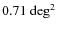 $0.71~\rm deg^2$