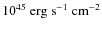 $10^{45}~{\rm erg~s^{-1}~cm^{-2}}$