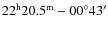 $22^{\rm h}20.5^{\rm m} -00^{\circ} 43'$