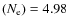 $(N_{\rm e}) = 4.98$