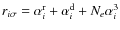 $r_{i\sigma}=\alpha^{\rm r}_i+
\alpha^{\rm d}_i+N_e\alpha^3_i$