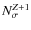 $N_{\sigma}^{Z+1}$