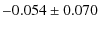 $\displaystyle - 0.054 \pm 0.070$