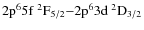${\rm 2p^65f~^2F_{5/2}} {-} {\rm 2p^63d~^2D_{3/2}}$
