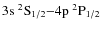 ${\rm 3s~^2S_{1/2}} {-} {\rm 4p~^2P_{1/2}}$