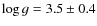 $\log g =3.5 \pm 0.4$