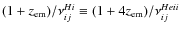 $(1+z_{\rm em})/\nu_{ij}^{H {\sc i}}\equiv (1+4z_{\rm em})/\nu_{ij}^{He {\sc ii}}$