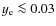 ${y_{\rm e}}\la 0.03$