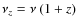 $\nu_z=\nu~(1+z)$