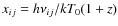 $x_{ij}=h\nu_{ij}/k T_0 (1+z)$