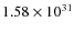 $1.58\times
10^{31}$