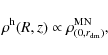 \begin{displaymath}\rho^{\rm {h}}(R,z) \propto \rho^{\rm {MN}}_{(0,r_{\rm {dm}})},
\end{displaymath}