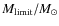 $M_{\rm limit}/M_\odot$