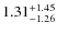 $\rm 1.31_{-1.26}^{+1.45}$