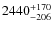 $\rm 2440_{-206}^{+170}$