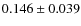 $0.146\pm0.039$