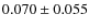 $0.070\pm0.055$