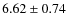 $6.62\pm0.74$