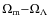$\Omega _{\rm m}{-}\Omega _{\Lambda }$