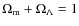 $\Omega _{\rm m}+\Omega _{\Lambda }=1$