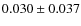 $0.030\pm0.037$