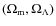 $(\Omega _{\rm m}, \Omega _{\Lambda })$