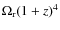 $\Omega_{\rm r} (1+z)^4$