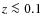 $z \la 0.1$