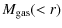$\displaystyle M_{\rm gas}(<r)$