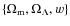 $\{\Omega_{\rm m}, \Omega_{\Lambda}, w\}$