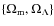 $\{\Omega_{\rm m}, \Omega_{\Lambda}\}$