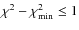 $\chi^2-\chi^2_{\rm min} \le 1$