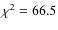 $\chi^2=66.5$