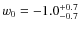 $w_0 = -1.0^{\rm +0.7}_{-0.7}$