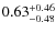 $0.63^{\rm +0.46}_{-0.48}$