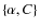 $\{\alpha, C\}$