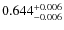 $ 0.644 _{\rm - 0.006 }^{+ 0.006 } $