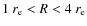 $1~r_{\rm e}<R<4~r_{\rm e}$