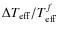 $\Delta T_{\rm eff}/T_{\rm eff}^f$