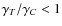 $\gamma_{T}/ \gamma_{C} < 1$